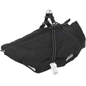 Dog Coat with Harness Waterproof Reflective Black 4XL Vidaxl Dog Coat with Harness Waterproof Reflective Black 4XL Vidaxl