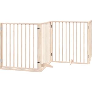 Dog Gate with Door Foldable 10 Panels 800 cm Poplar Wood vidaXL Dog Gate with Door Foldable 10 Panels 800 cm Poplar Wood vidaXL