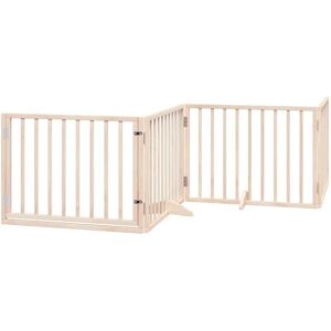 Dog Gate with Door Foldable 6 Panels 480 cm Poplar Wood vidaXL Dog Gate with Door Foldable 6 Panels 480 cm Poplar Wood vidaXL