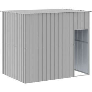 vidaXL Dog House - Galvanised Steel, Light Grey, 214x153x181 cm - Dog House vidaXL Dog House - Galvanised Steel, Light Grey, 214x153x181 cm - Dog House