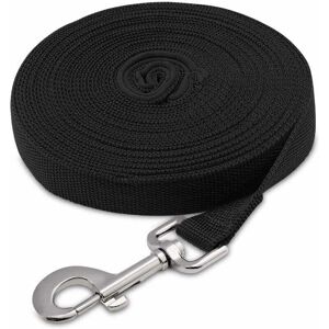 Ymyny - Dog Lanyard, Long Dog Training Leash, Ideal for Hiking, Camping, Training, Beach - 20Mx2.5cm-black-65ft mumu Ymyny - Dog Lanyard, Long Dog Training Leash, Ideal for Hiking, Camping, Training, Beach - 20Mx2.5cm-black-65ft mumu