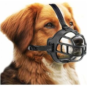 Dog muzzle, dog muzzle, basket muzzle for small, medium and large dogs with adjustable straps (size 4, black) Ymyny Dog muzzle, dog muzzle, basket muzzle for small, medium and large dogs with adjustable straps (size 4, black) Ymyny