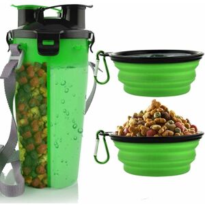 Héloise - Dog Water Bottle with 2 Collapsible Bowls Portable 2 in 1 Water Bottle and Food for Dogs Cat Pets, Travel Bottle for Walking, Exercising, Héloise - Dog Water Bottle with 2 Collapsible Bowls Portable 2 in 1 Water Bottle and Food for Dogs Cat Pets, Travel Bottle for Walking, Exercising,