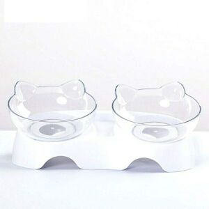 Osqi - Double Cat Bowls, Orthopedic Pet Bowl Anti Vomiting, Kitty's Food and Water Bowl, Dog Bowl, Slanted Cat Bowl Protects Spine, 15° Tilted Bowl Osqi - Double Cat Bowls, Orthopedic Pet Bowl Anti Vomiting, Kitty's Food and Water Bowl, Dog Bowl, Slanted Cat Bowl Protects Spine, 15° Tilted Bowl