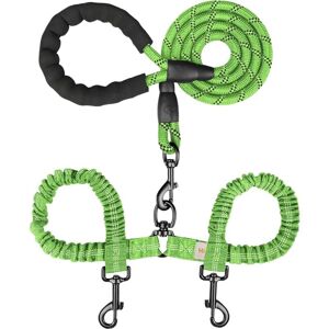Groofoo - Double Dog Leash, Dual Dog Leash, 360° Swivel Tangle Free Bungee Walking Training for Medium Dogs, Shock Absorbing Bungee Reflective for Groofoo - Double Dog Leash, Dual Dog Leash, 360° Swivel Tangle Free Bungee Walking Training for Medium Dogs, Shock Absorbing Bungee Reflective for