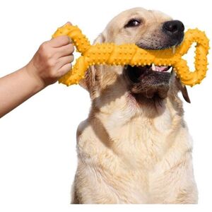 TEHTUY Durable Rubber Dog Chew Toy - 13 Inch Bone with Convex Design - Interactive and Sturdy for Puppies and Aggressive Dogs of All Sizes - Yellow TEHTUY Durable Rubber Dog Chew Toy - 13 Inch Bone with Convex Design - Interactive and Sturdy for Puppies and Aggressive Dogs of All Sizes - Yellow