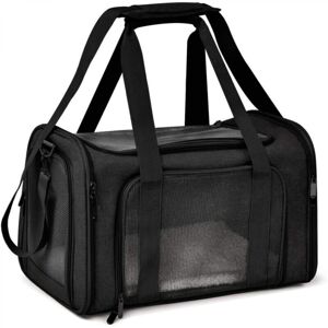Extra large black pet carrier bag 50cm x 34cm x 34cm, 1 foldable carrier bag for cats and dogs Extra large black pet carrier bag 50cm x 34cm x 34cm, 1 foldable carrier bag for cats and dogs