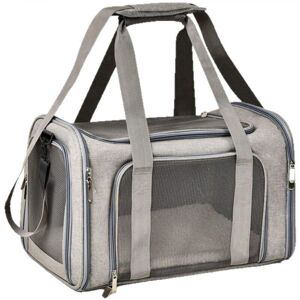 Extra large grey pet carrier bag 50cm x 34cm x 34cm, 1 foldable carrier bag for cats and dogs Extra large grey pet carrier bag 50cm x 34cm x 34cm, 1 foldable carrier bag for cats and dogs