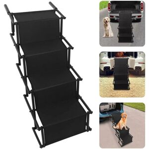 Cncest - Folding Pet Dog Stairs Ladders Car Boot Access Ramp Doggy Foldable Ladder Lightweight Van Transport Travel Large Truck Backseat Portable For Cncest - Folding Pet Dog Stairs Ladders Car Boot Access Ramp Doggy Foldable Ladder Lightweight Van Transport Travel Large Truck Backseat Portable For
