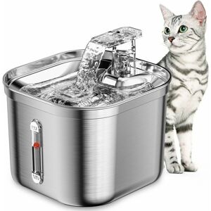 TRIMEC Fontaine a Eau Chat, 2.2L Fontaine inox, Pompe à Eau Ultra-Silencieuse, Distributeur Eau Chien Lavable au Lave-Vaisselle TRIMEC Fontaine a Eau Chat, 2.2L Fontaine inox, Pompe à Eau Ultra-Silencieuse, Distributeur Eau Chien Lavable au Lave-Vaisselle