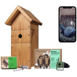 GREEN FEATHERS Complete Deluxe WiFi Bird Box Camera Kit (3rd Gen) GREEN FEATHERS Complete Deluxe WiFi Bird Box Camera Kit (3rd Gen)