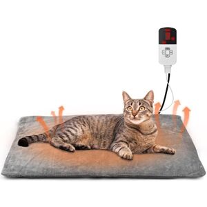 TEHTUY Heated Mat for Cats and Dogs 45×45cm, 9 Temperature Settings & 12H Timer, Electric Heating Pad for Cats, Safe and Washable Pet Heating Blanket TEHTUY Heated Mat for Cats and Dogs 45×45cm, 9 Temperature Settings & 12H Timer, Electric Heating Pad for Cats, Safe and Washable Pet Heating Blanket