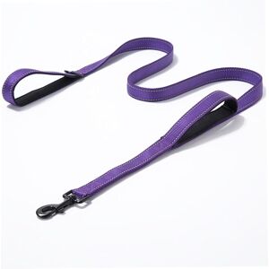 Groofoo - Heavy Duty Dog Leash - 2 Handles by Padded Traffic Handle for Extra Control, 6foot Long - Perfect for Medium to Large Dogs (Purple, 6 ft) Groofoo - Heavy Duty Dog Leash - 2 Handles by Padded Traffic Handle for Extra Control, 6foot Long - Perfect for Medium to Large Dogs (Purple, 6 ft)