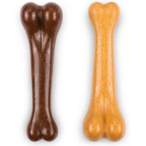 WOIYIC Indestructible Dog Toy, Dog Chew Bone, Light Beef and Bacon Flavor Dog Toys for Large and Medium Dogs, Dental Care and Teeth Cleaning, 2-Pack, Yellow WOIYIC Indestructible Dog Toy, Dog Chew Bone, Light Beef and Bacon Flavor Dog Toys for Large and Medium Dogs, Dental Care and Teeth Cleaning, 2-Pack, Yellow