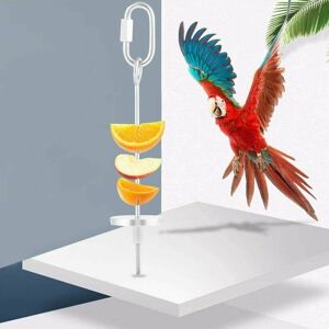 TRIMEC Jouet Perroquet Brochette Acier Inoxydable Perroquet Porte-Fruits Brochette de Perroquet Perroquet Cage Foraging Toy pour Cages à Perruches, TRIMEC Jouet Perroquet Brochette Acier Inoxydable Perroquet Porte-Fruits Brochette de Perroquet Perroquet Cage Foraging Toy pour Cages à Perruches,