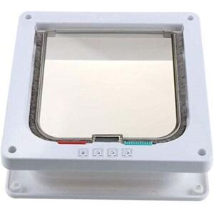 Serbia - L,Blanc)Chatière pour Chat, Chatière Verrouillable à 4 Voies pour Chat, Petit Chien, Facile à Installer et à Utiliser Serbia - L,Blanc)Chatière pour Chat, Chatière Verrouillable à 4 Voies pour Chat, Petit Chien, Facile à Installer et à Utiliser