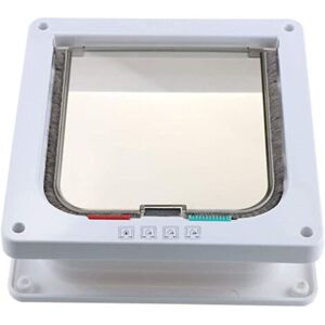 TOOLIVE (L,Blanc)Chatière pour Chat, Chatière Verrouillable à 4 Voies pour Chat, Petit Chien, Facile à Installer et à Utiliser TOOLIVE (L,Blanc)Chatière pour Chat, Chatière Verrouillable à 4 Voies pour Chat, Petit Chien, Facile à Installer et à Utiliser