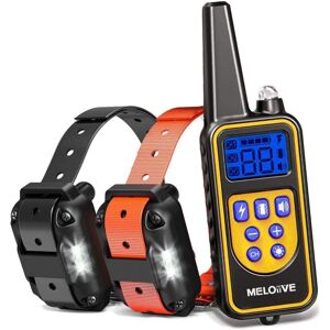 Serbia - Le collier de dressage Meloive pour deux chiens est rechargeable et étanche IP67 jusqu'à 800 m de distance avec 99 modes vibration, choc, Serbia - Le collier de dressage Meloive pour deux chiens est rechargeable et étanche IP67 jusqu'à 800 m de distance avec 99 modes vibration, choc,