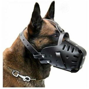 Odipie - Leather Pet Mask, Medium and Large Dogs, German Shepherd, Doberman, Pinscher, Anti-Bite Mask, Dog Training (l) Odipie - Leather Pet Mask, Medium and Large Dogs, German Shepherd, Doberman, Pinscher, Anti-Bite Mask, Dog Training (l)
