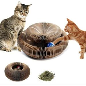 AYYQH Cat Scratcher with Toy Ball, Magic Organ Cat Scratching Board, Magic Foldable Cat Scratcher, Cardboard Cat Scratching Post AYYQH Cat Scratcher with Toy Ball, Magic Organ Cat Scratching Board, Magic Foldable Cat Scratcher, Cardboard Cat Scratching Post