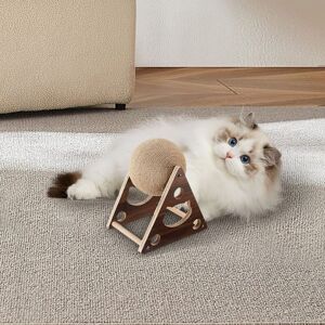Livingandhome - Cat Scratching Ball Natural Sisal Board Scratcher Pet Toy Livingandhome - Cat Scratching Ball Natural Sisal Board Scratcher Pet Toy
