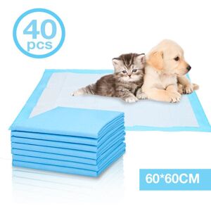 Groofoo - Lot de 40 Tapis Educateurs pour Chien Chiots 60 x 60 cm, Hygiénique d'Entraînement pour Apprentissage de la Propreté Groofoo - Lot de 40 Tapis Educateurs pour Chien Chiots 60 x 60 cm, Hygiénique d'Entraînement pour Apprentissage de la Propreté