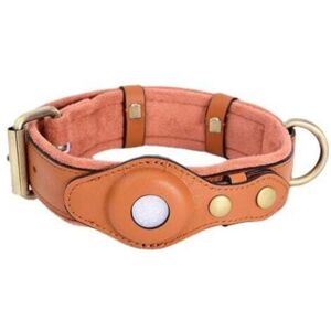 Serbia - Marron - sans traceur, collier pour chien en cuir avec fente intégrée pour AirTags, adapté aux races de petite et moyenne taille. Serbia - Marron - sans traceur, collier pour chien en cuir avec fente intégrée pour AirTags, adapté aux races de petite et moyenne taille.