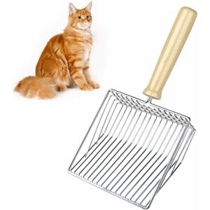 Héloise - Metal Cat Scoop, Litter Shovel with Wooden Handle, Deep Shovel for Quick Sifting, Litter Shovel for Cleaning Pets, Dogs, Cats Héloise - Metal Cat Scoop, Litter Shovel with Wooden Handle, Deep Shovel for Quick Sifting, Litter Shovel for Cleaning Pets, Dogs, Cats