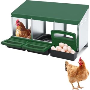 SANS MARQUE Metal laying nests for chickens, roll-away nests for chickens, poultry nests, wall-mounted chicken nests, each compartment with its own nesting tray, SANS MARQUE Metal laying nests for chickens, roll-away nests for chickens, poultry nests, wall-mounted chicken nests, each compartment with its own nesting tray,