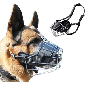 BASETBL Metal Muzzle, Dog Muzzles, Leather Muzzle for Large Dogs, Bite Control and Safety for Most Dogs BASETBL Metal Muzzle, Dog Muzzles, Leather Muzzle for Large Dogs, Bite Control and Safety for Most Dogs