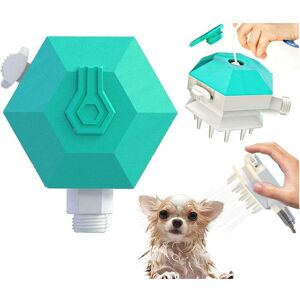 Lune - moon Dog Shower Sprayer 2 in 1 Grooming Tool with Pet Massage Brush - Blue Lune - moon Dog Shower Sprayer 2 in 1 Grooming Tool with Pet Massage Brush - Blue