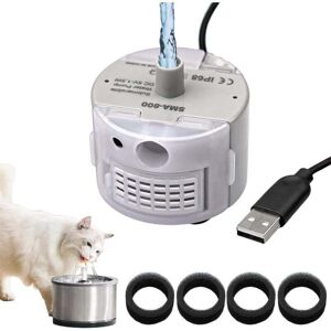 YMYNY Mumu 2.5L Stainless Steel Cat Fountain Replacement Pump with 4 Replacement Filter Elements dc 5V 1.5W YMYNY Mumu 2.5L Stainless Steel Cat Fountain Replacement Pump with 4 Replacement Filter Elements dc 5V 1.5W