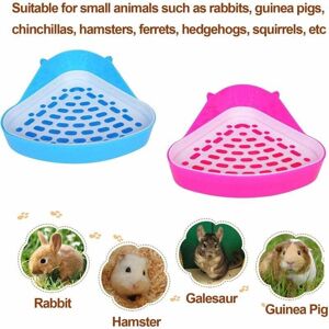 YMYNY MUMU Plastic Triangle Litter Box for Rabbits, Chinchillas, Hamsters, Ferrets, Small Animals (Pink or Blue) YMYNY MUMU Plastic Triangle Litter Box for Rabbits, Chinchillas, Hamsters, Ferrets, Small Animals (Pink or Blue)