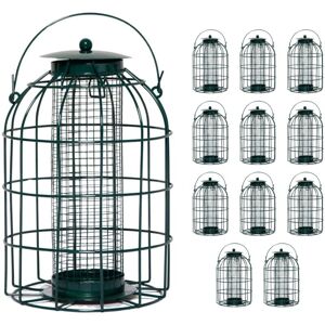 Samuel Alexander - Pack of 12 Wild Bird Hanging Nut Feeder with Squirrel Guard Samuel Alexander - Pack of 12 Wild Bird Hanging Nut Feeder with Squirrel Guard