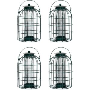 Samuel Alexander - Pack of 4 Wild Bird Hanging Nut Feeder with Squirrel Guard Samuel Alexander - Pack of 4 Wild Bird Hanging Nut Feeder with Squirrel Guard