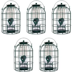 Samuel Alexander - Pack of 5 Wild Bird Seed Feeder Cage with Squirrel Guard Samuel Alexander - Pack of 5 Wild Bird Seed Feeder Cage with Squirrel Guard
