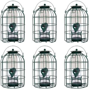 SAMUEL ALEXANDER Pack of 6 Wild Bird Seed Feeder Cage with Squirrel Guard SAMUEL ALEXANDER Pack of 6 Wild Bird Seed Feeder Cage with Squirrel Guard