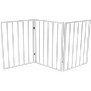 Oypla White Dog Safety Folding Wooden Pet Gate Portable Indoor Barrier Oypla White Dog Safety Folding Wooden Pet Gate Portable Indoor Barrier