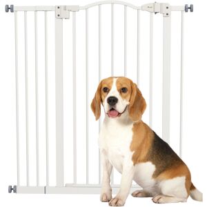 Pawhut - Adjustable Metal Pet Gate Safety Barrier w/ Auto-Close Door 94H x 74-94Wcm Pawhut - Adjustable Metal Pet Gate Safety Barrier w/ Auto-Close Door 94H x 74-94Wcm