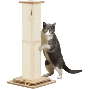 Pawhut - 87cm Cat Scratching Post, 3-in-1 Cat Scratcher w/ Track Ball Toy Pawhut - 87cm Cat Scratching Post, 3-in-1 Cat Scratcher w/ Track Ball Toy