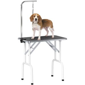 PawHut Foldable Dog Grooming Table Adjustable Arm for Small Dogs 81x49x80 cm PawHut Foldable Dog Grooming Table Adjustable Arm for Small Dogs 81x49x80 cm