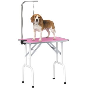 PawHut Foldable Dog Grooming Table Adjustable Arm for Small Dogs 81x49x80 cm PawHut Foldable Dog Grooming Table Adjustable Arm for Small Dogs 81x49x80 cm