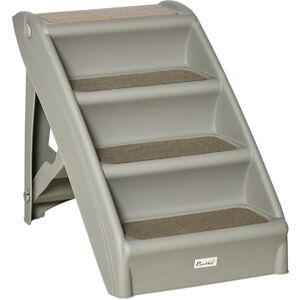 PawHut Four-Step Foldable Pet Stairs - Grey - S - Pet stairs PawHut Four-Step Foldable Pet Stairs - Grey - S - Pet stairs