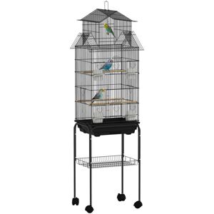 Pawhut - Metal Bird Cage w/ Perch, Food Container, Handle, for Finch, Canary Pawhut - Metal Bird Cage w/ Perch, Food Container, Handle, for Finch, Canary