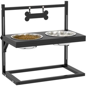Pawhut - Raised Dog Bowl w/ Adjustable Height Stand, for Small Medium Large Dogs Pawhut - Raised Dog Bowl w/ Adjustable Height Stand, for Small Medium Large Dogs