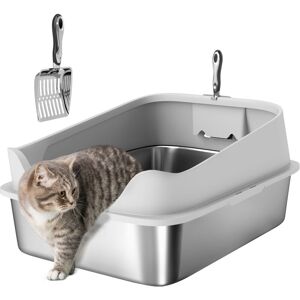 PawHut XXL Stainless Steel Cat Litter Box with High Sides, 70 x 50 x 30 cm PawHut XXL Stainless Steel Cat Litter Box with High Sides, 70 x 50 x 30 cm