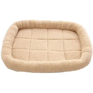 Longziming - Pet Nest Dog Cat Bed Rectangular Bed Warm Plush Nesting Box Bedding Cushion Washable Mattress for Small Medium Dogs Cats 60x50cm Beige Longziming - Pet Nest Dog Cat Bed Rectangular Bed Warm Plush Nesting Box Bedding Cushion Washable Mattress for Small Medium Dogs Cats 60x50cm Beige