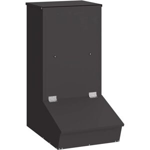 Pig Feeder Black 55 x 38 x 76 cm Cold-Rolled Steel vidaXL Pig Feeder Black 55 x 38 x 76 cm Cold-Rolled Steel vidaXL