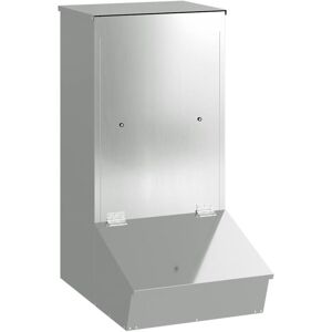 Pig Feeder Silver 55 x 38 x 76 cm Galvanised Steel vidaXL Pig Feeder Silver 55 x 38 x 76 cm Galvanised Steel vidaXL