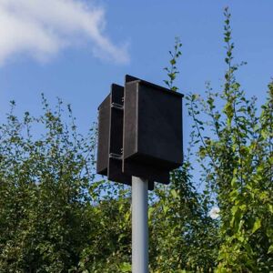 Pole Mounted Large Colony Double Box with 4m pole - Plywood/Ceramic - L13 x W34 x H78 cm Pole Mounted Large Colony Double Box with 4m pole - Plywood/Ceramic - L13 x W34 x H78 cm